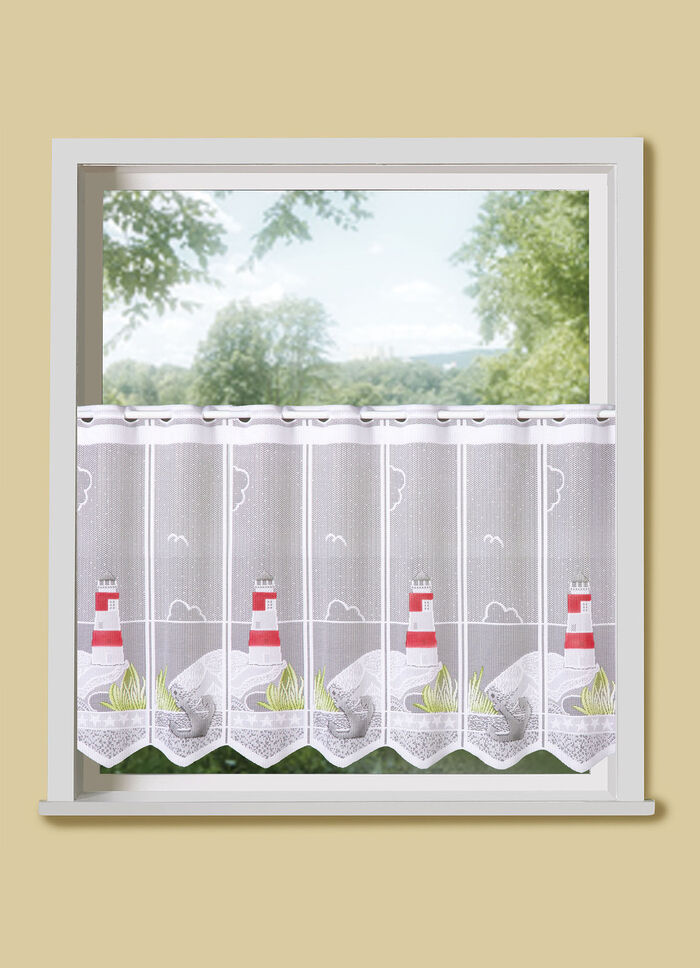 Korte jaloezieën met vuurtorenmotieven 