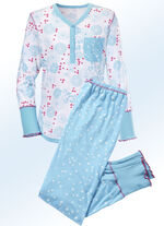 Pyjama met manchetten en knoopsluiting 