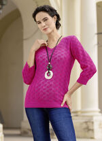 Trui in een ongewone mix van patronen 