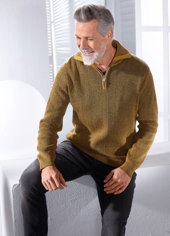 Troyer "Milano Italy" met korte ritssluiting in 2 kleuren 