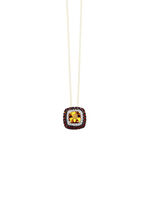 Betoverende hanger met diamanten, citrien en granaat 