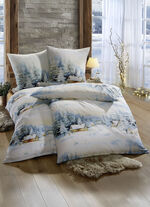 Dubbelzijdig bedrukt beddengoedset met winterlandschap 