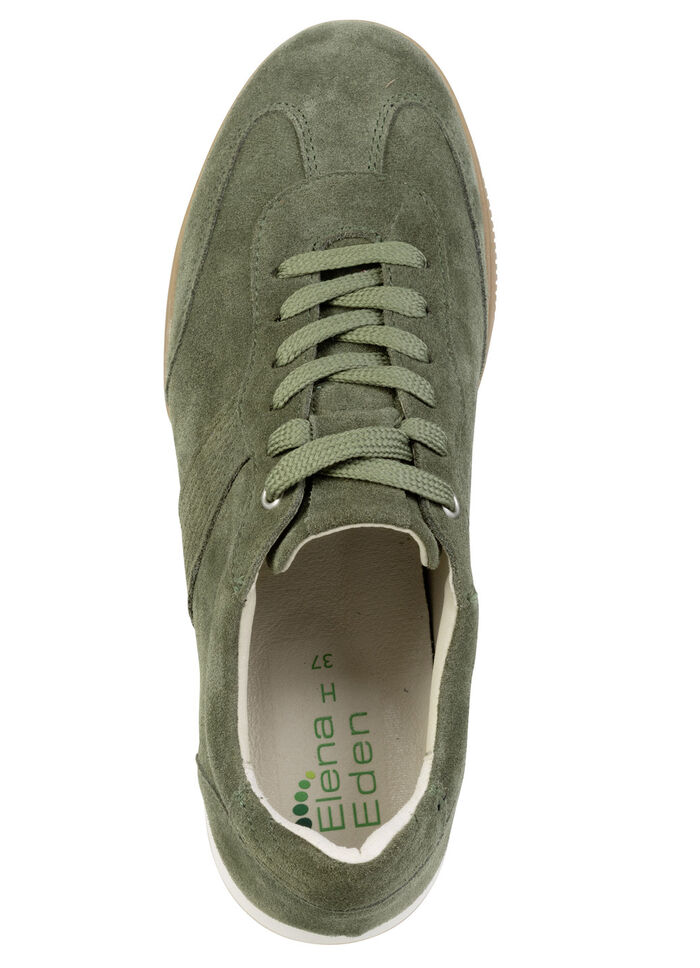 ELENA EDEN, comfortabele damessneakers, breedte H, met uitneembaar voetbed GR&Uuml;N