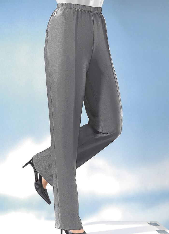 Broek in een comfortabel pull-on-model MIDDENGRIJS