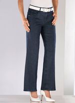 Jeans met modieuze wijde pijpen 