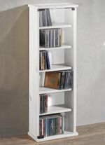 Vitrinekast met ESG-veiligheidsglas voor 150 cd's WIT