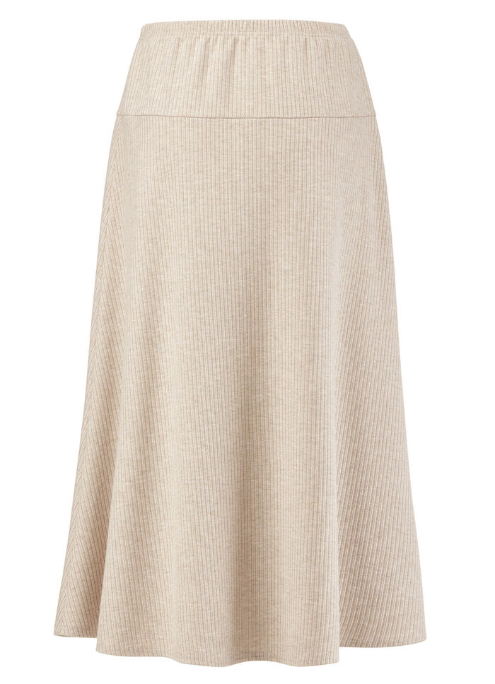 Rok in een comfortabele pull-on stijl BEIGE GEMÊLEERD