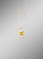 Edele hanger met citrien en diamanten 