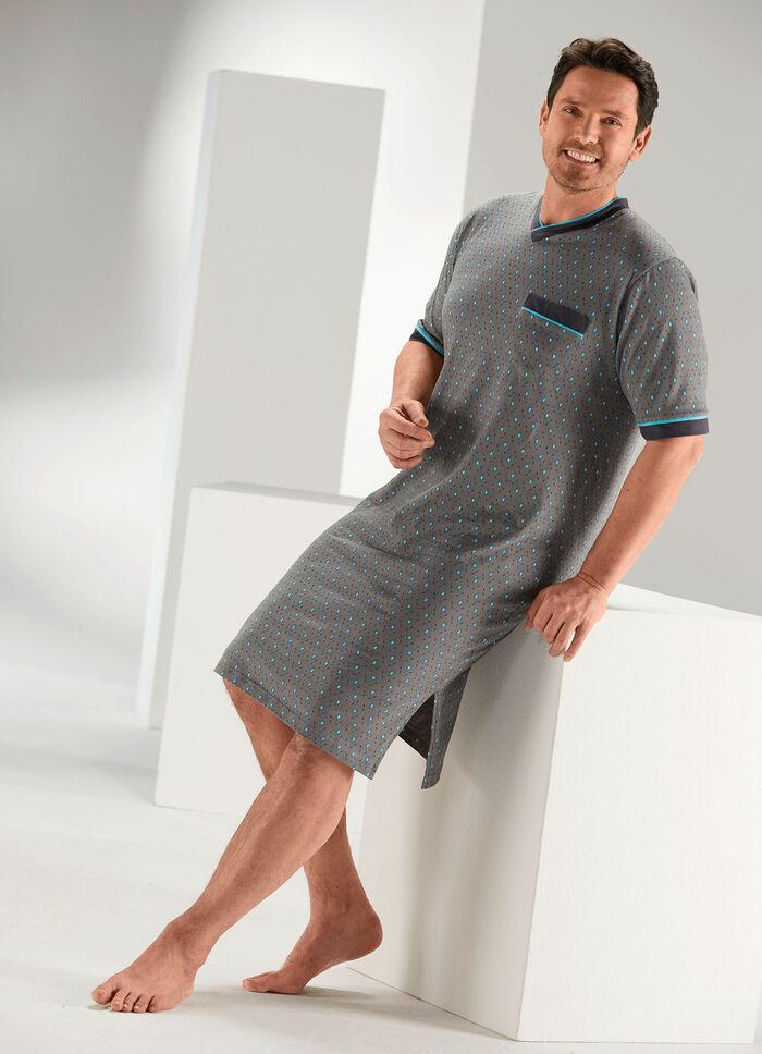 Nachthemden pak van twee met V-hals en zijnaad 