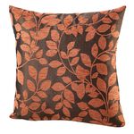 Kussenhoes met een mooi bladmotief TAUPE-TERRA