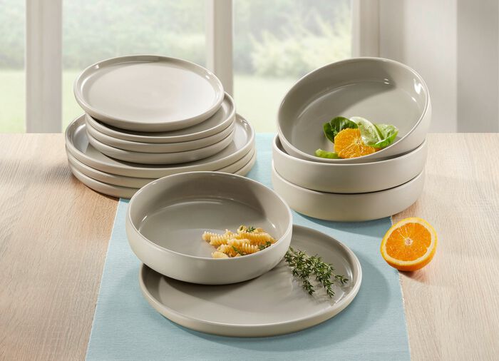 Arte Viva 12-delig servies van merksteengoed 