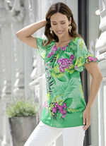 Tuniek met randprint 