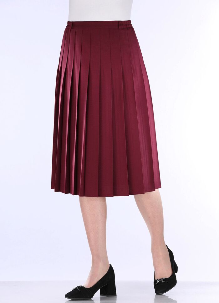 Rok met figuurflatterende plooien BORDEAUX