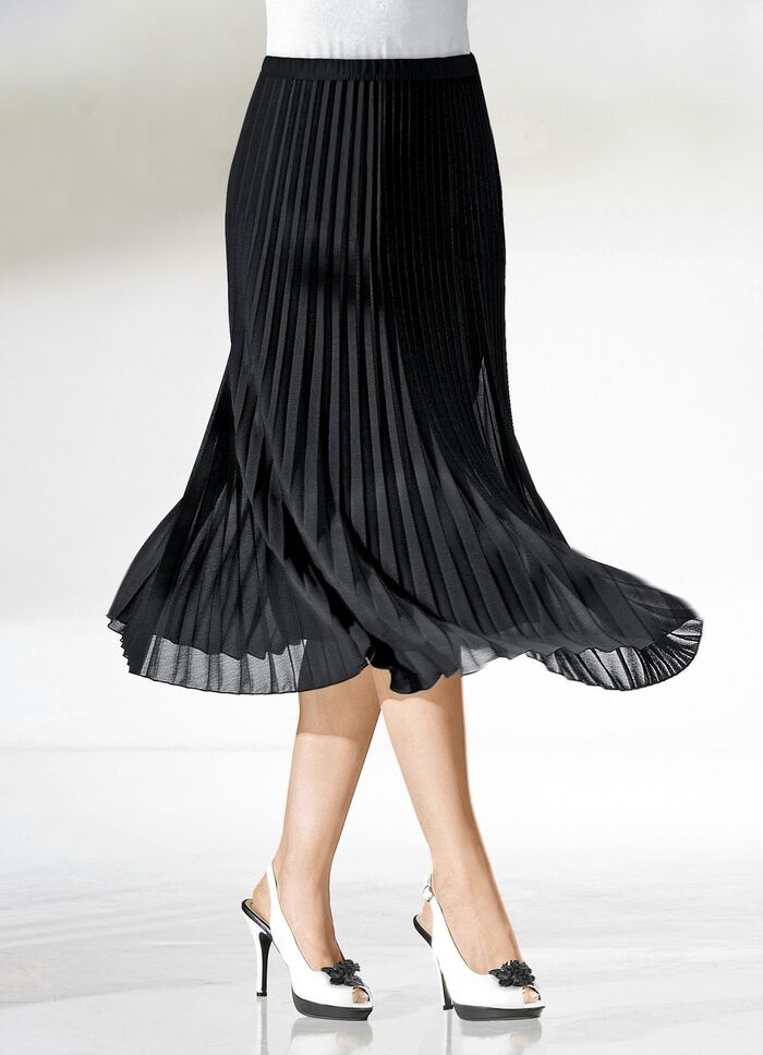 Rok met pliss&eacute;vouwen 