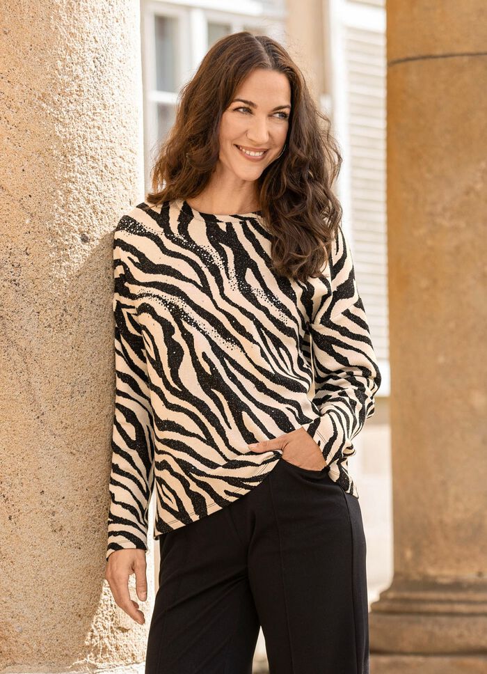 Shirt met plaatversiering aan de voorkant 