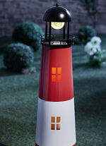 Decoratieve zonne-vuurtoren van metaal 