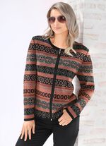 Vest met elegante glittereffecten ZWART/KOPER-GRAFIET