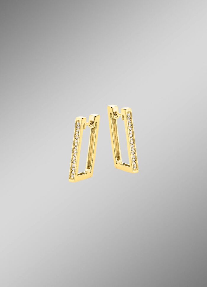 Moderne creolen met diamanten 