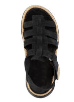 Sandaal met beugelband en kurkgarnituur ZWART