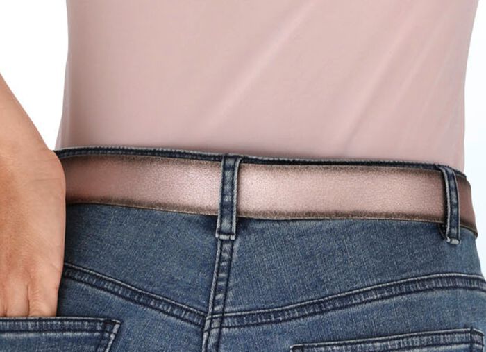 Modieuze leren riem OUDROZE