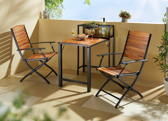 Balkonmeubel Santorin II gemaakt van geolied acaciahout 