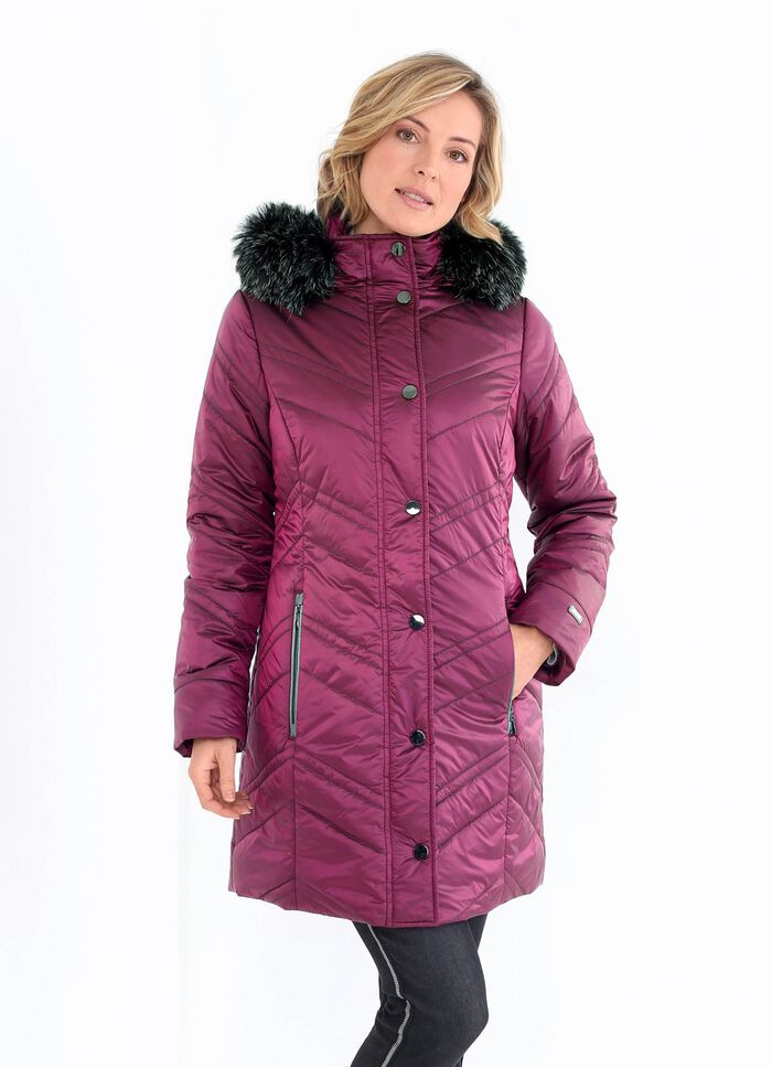 Lange jas in 2 kleuren CYCLAAM