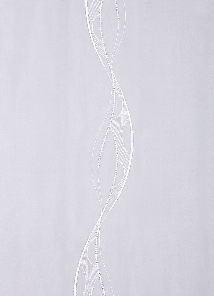 Lange jaloezie&euml;n met echt borduurwerk en universele railband 