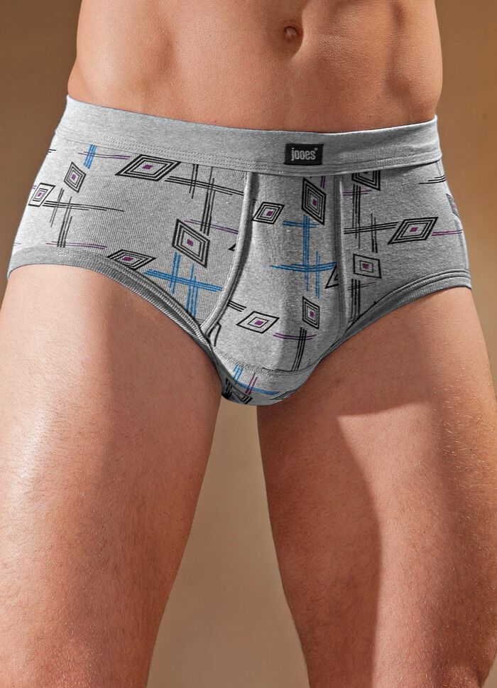 Vijfdelige set boxershorts van fijn geribd katoen met opening 