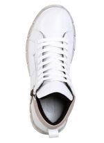 Gemini veterlaarsje van zacht rundnappaleer WIT-TAUPE