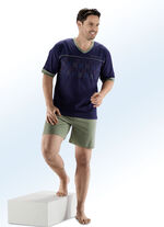 Set van twee shortys met V-hals en geplaatste print 