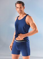 Set van vier broeken, effen, met elastische tailleband 