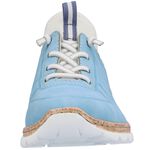 Rieker sneakers met elastische decoratieve vetersluiting LICHTBLAUW-WIT