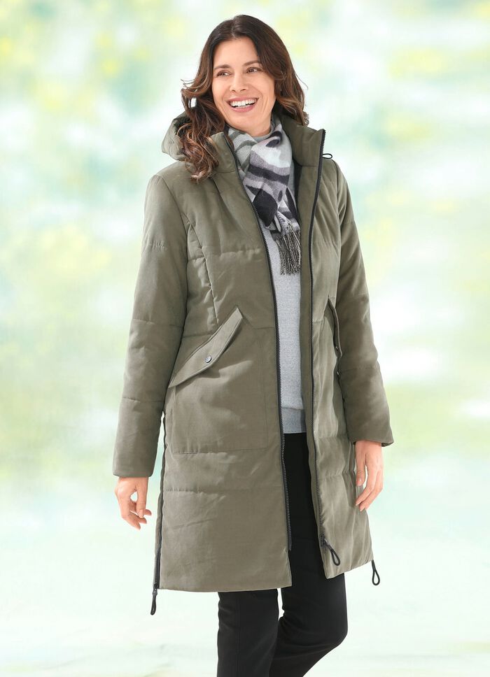 Korte vacht met peach touch effect 