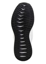 Veterschoenen van gestructureerd textielmateriaal WIT