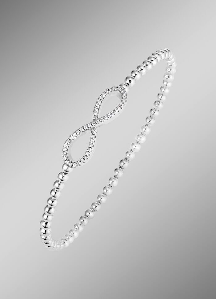 Ball chain armband gemaakt van fijn zilver 925/- met een oneindigheidssymbool 