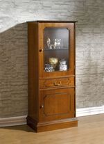 Vitrine, 2 deuren NOTENBOOM