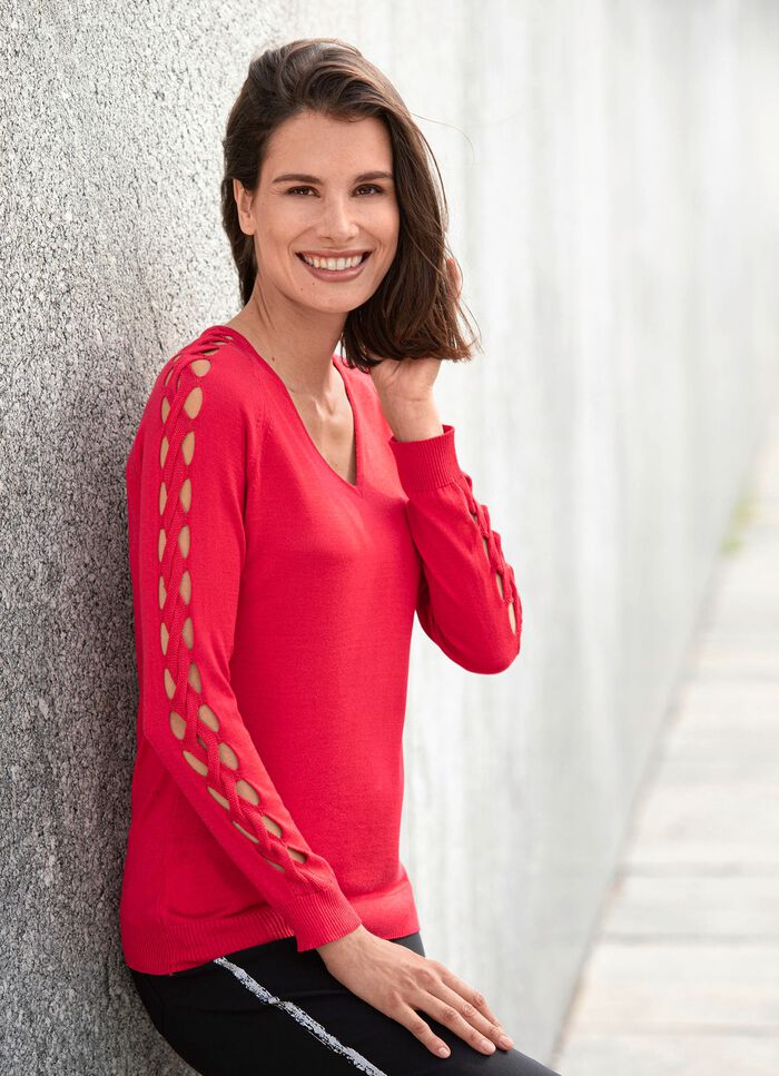 Trui in een zachte, licht glanzende kwaliteit 