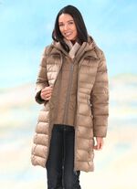 Korte donsjas met ritssluiting 