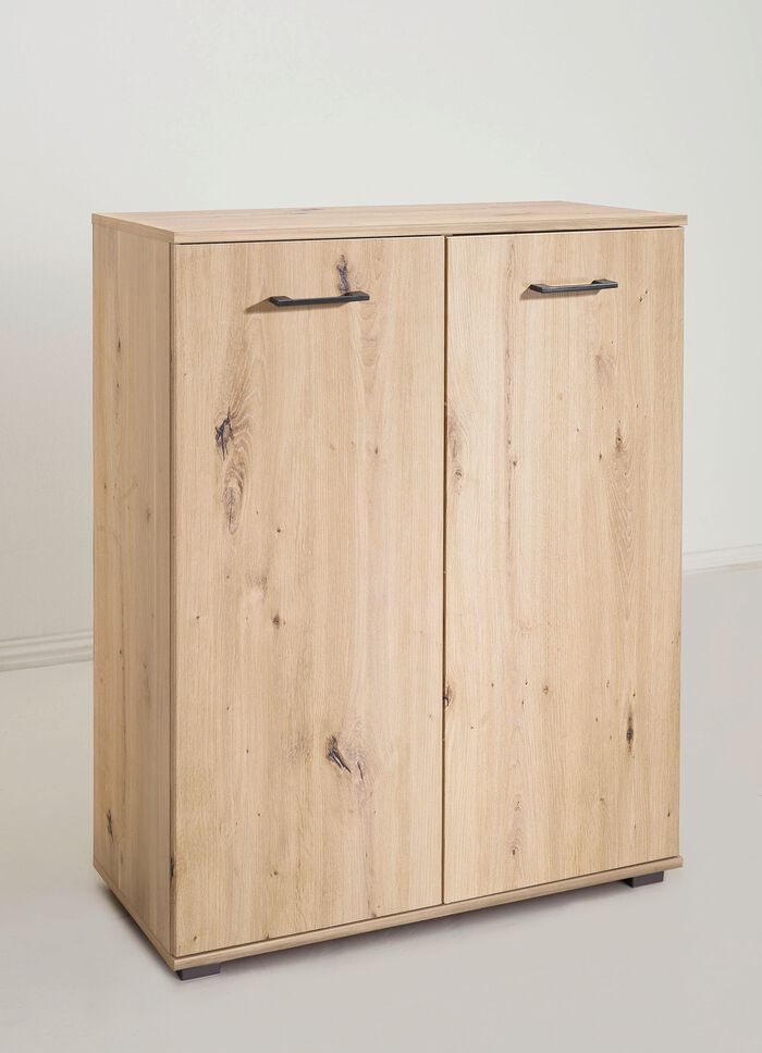 Ladekast, 2 deuren, hoogwaardig, stabiel ontwerp AMBACHTELIJK EIK