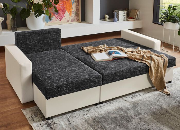 Vrijstaande gestoffeerde hoek met kruk 