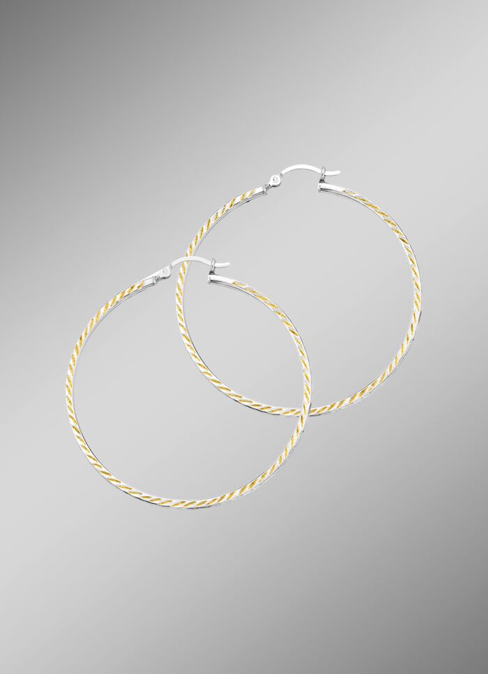 Sprankelende oorringen van fijn zilver 925/- 