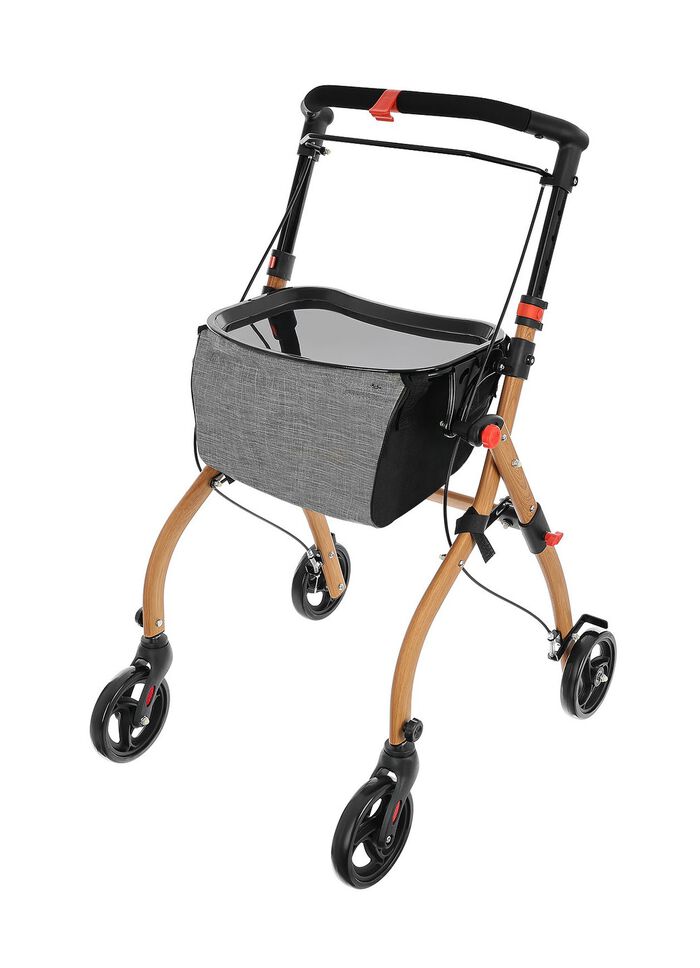Rollator voor binnen - in elegante massief houten uitvoering 