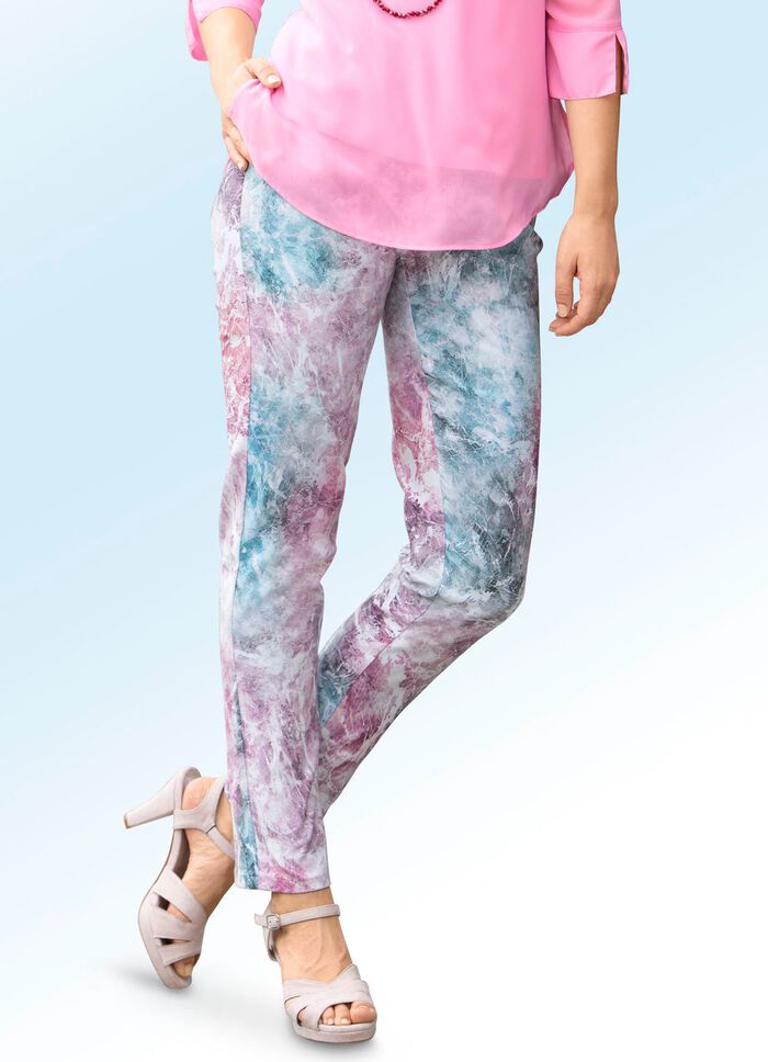 Broek in trendy batik-look 