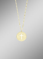 Gediamanteerde ketting met kruis 