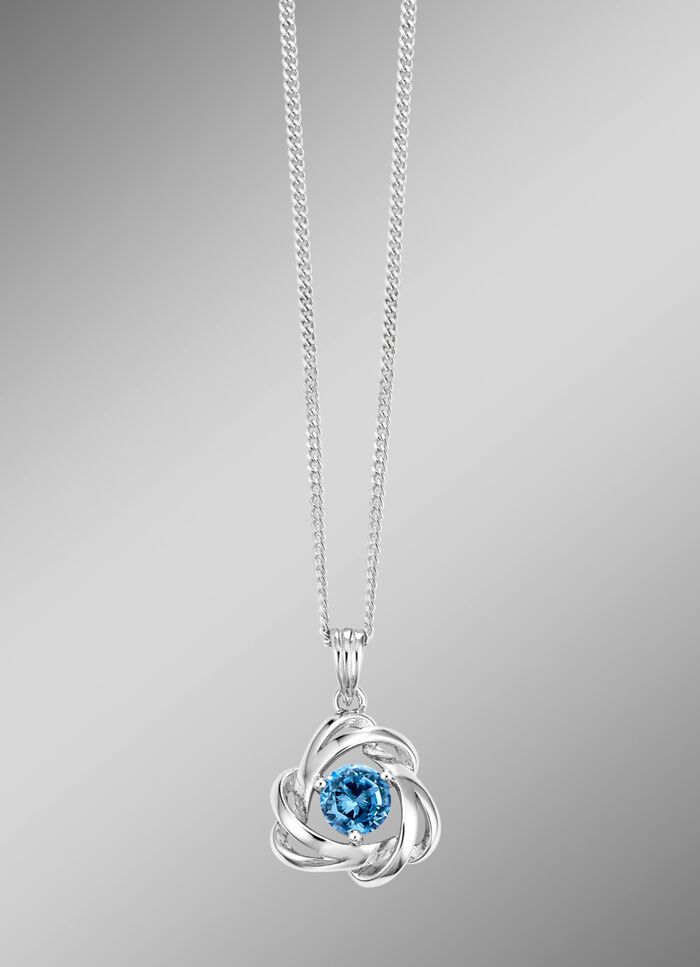 Kettinghanger met blauwe topaas 