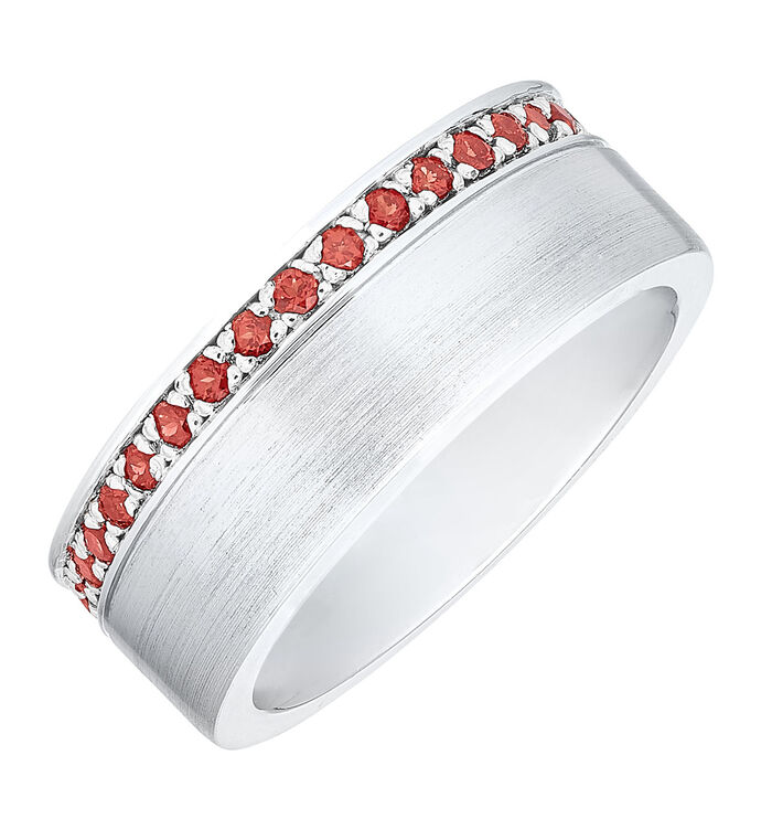 Gesatineerde damesring met granaat