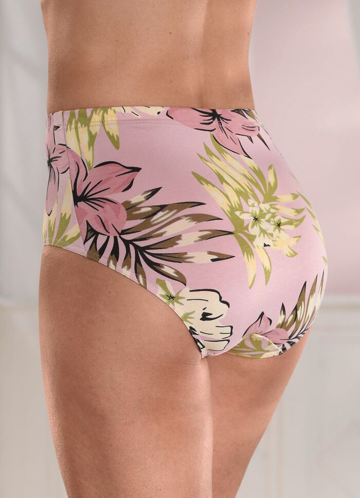 Verpakking met vier slips met bloemetjesdessin 