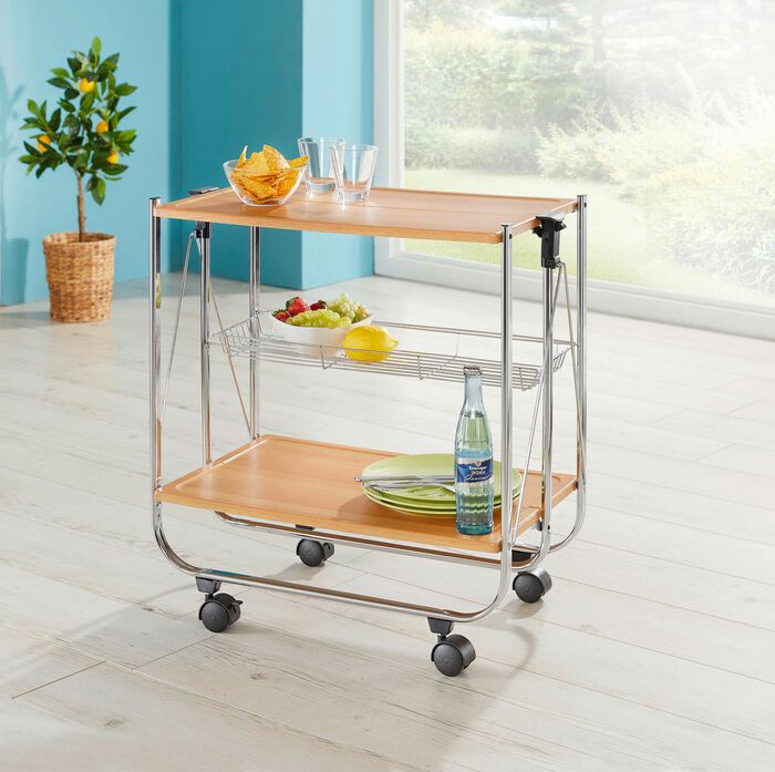 Opvouwbare serveerwagen EIKEN