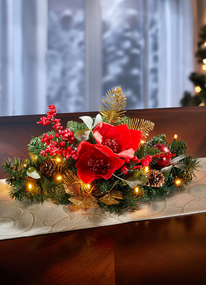 Verlichte tafelaankleding 