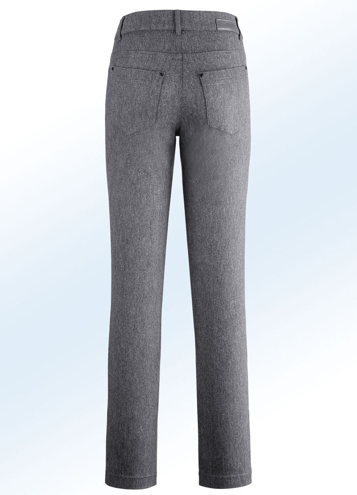 Broek met aangenaam zachte, warme voering MIDDENGRIJS GEM.